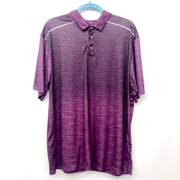Men's Nicklaus Purple Polo Shirt - Picture 2 of 16